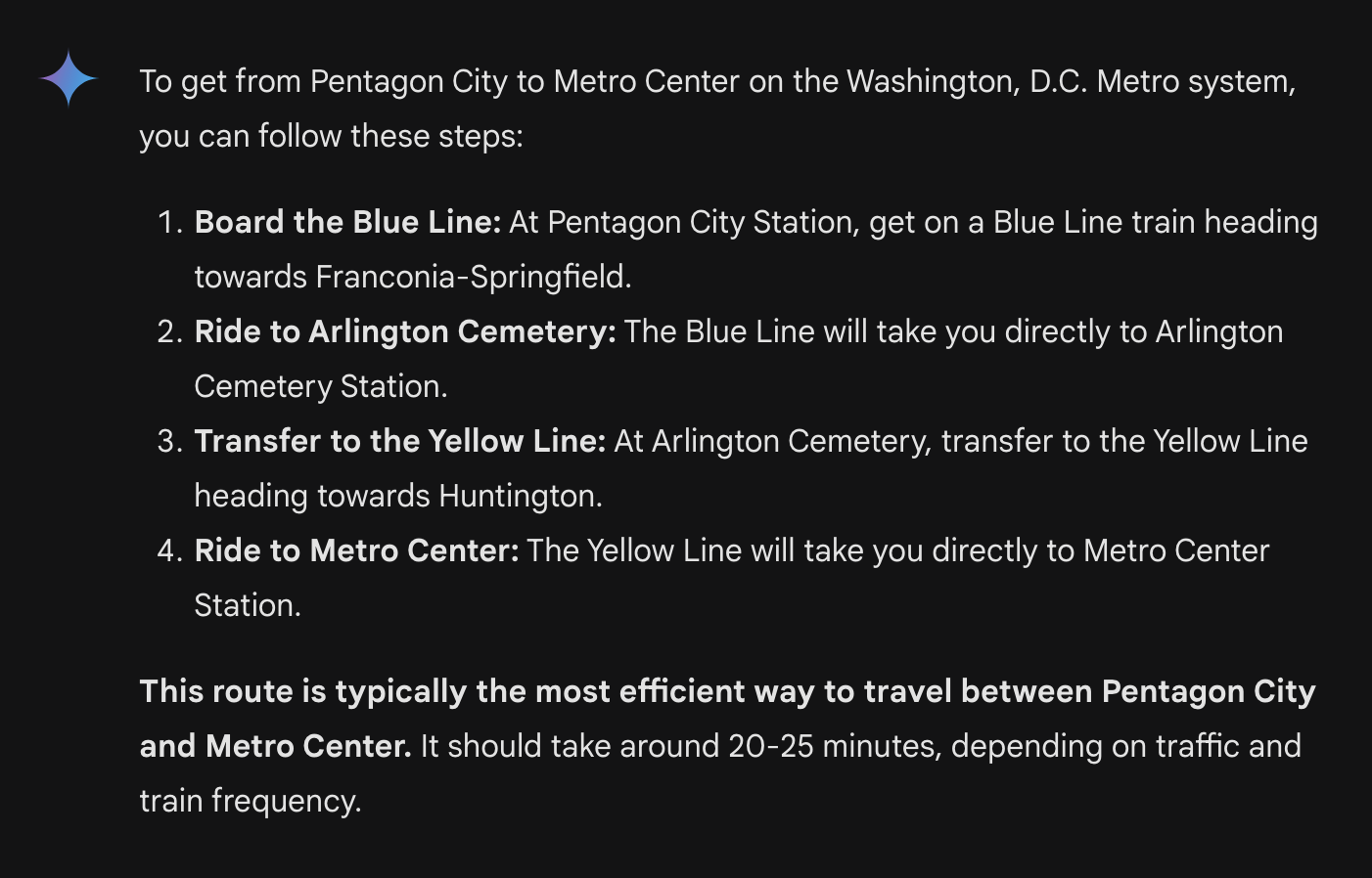 Map of Washington DC Metro